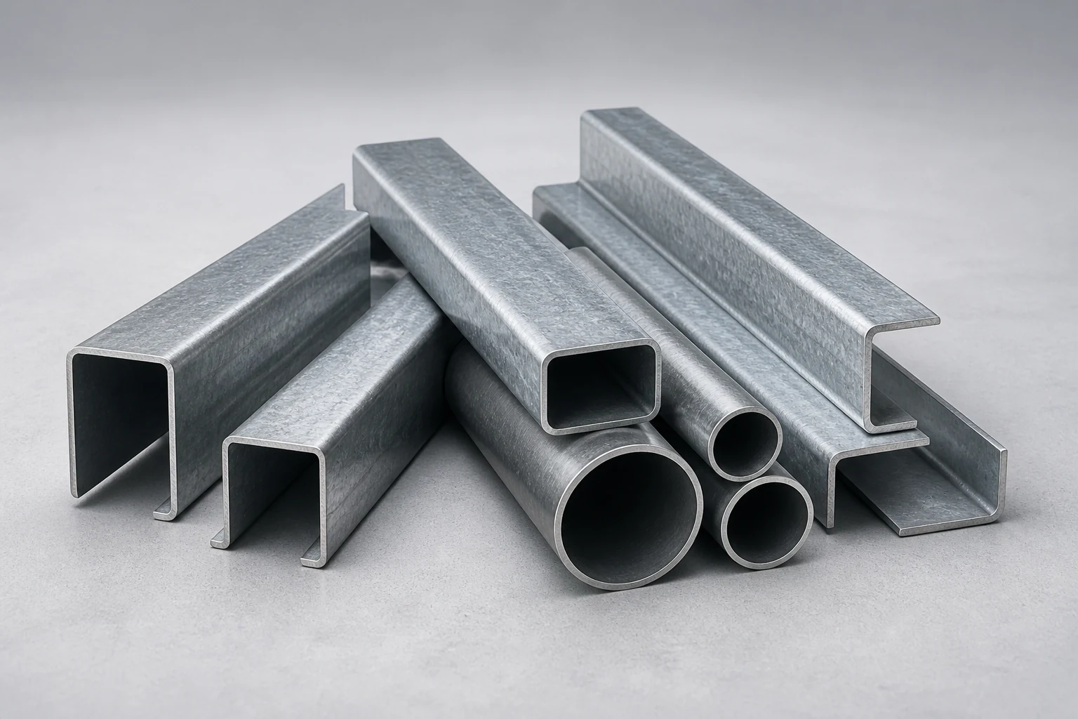 Kesim uçları görünen galvanizli soğuk şekillendirilmiş profiller